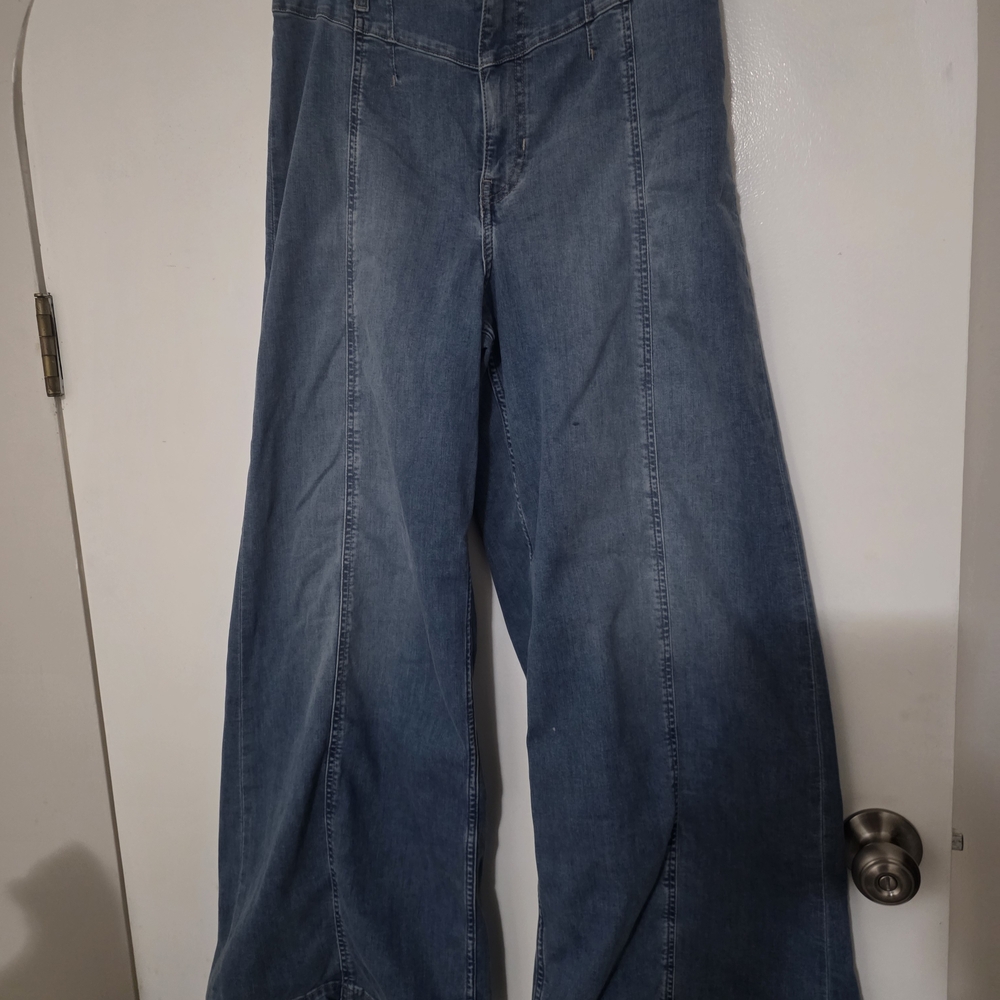 Wide-Leg Denim Jeans